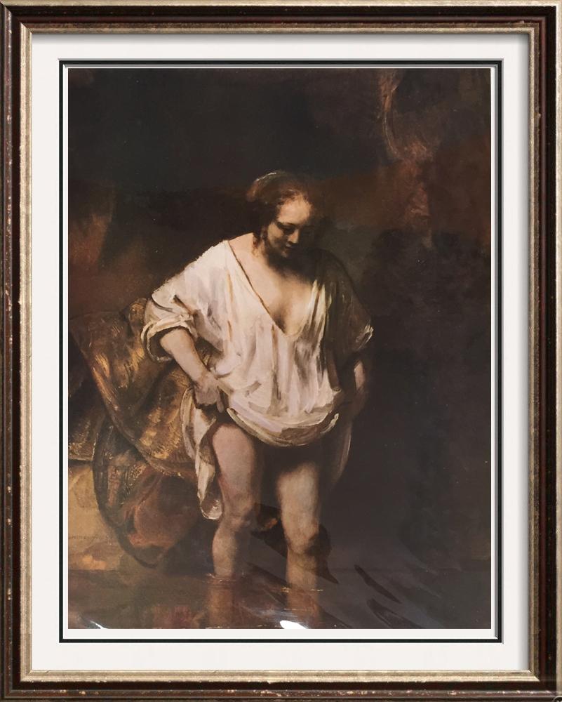 Rembrandt A Woman Bathing c.1654 Fine Art Print from Museum Artist