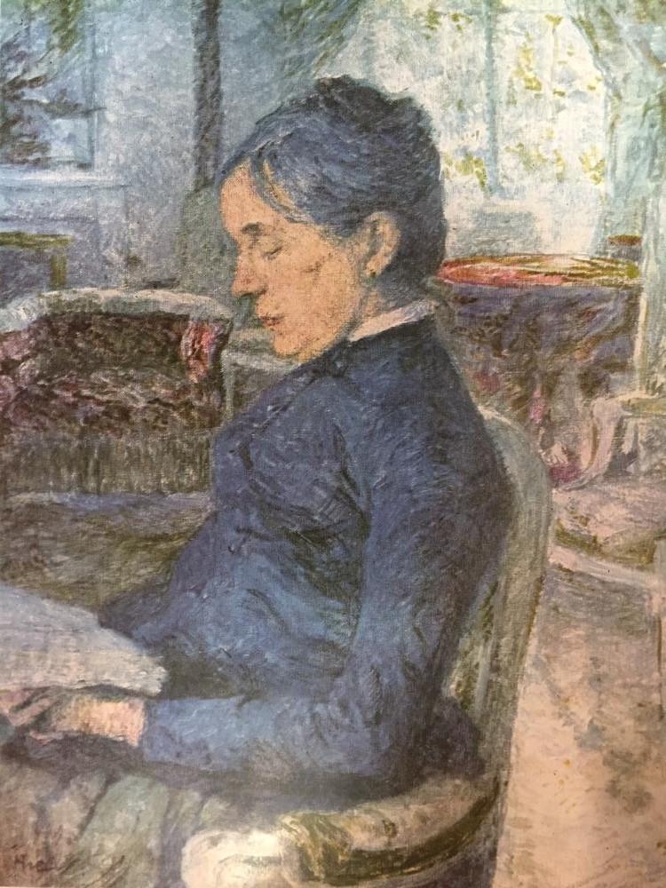 Toulouse-Lautrec Portrait of the Artist's Mother Reading c.1887 Fine Art Print from Museum Artist - Click Image to Close