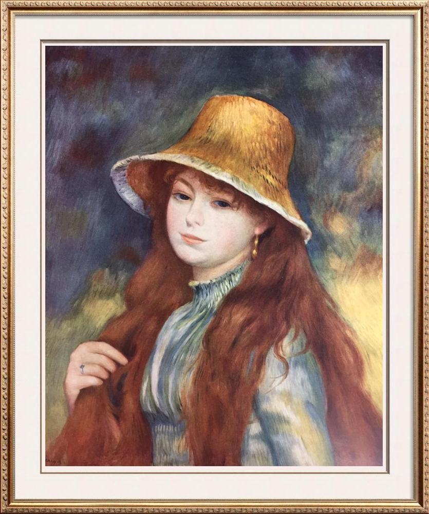 Pierre Auguste Renoir (Plate Ten) Girl with a Straw Hat c.1884 Fine Art Print from Museum Artist