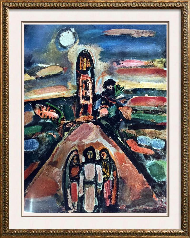 Georges Roualt Christ and Two Disciples c.1935 Fine Art Print from Museum Artist