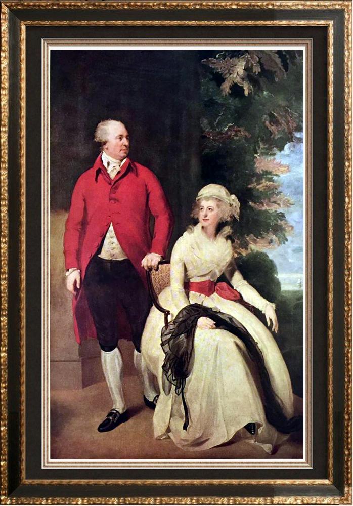 Masterpieces of British Painting by Thomas Lawrence: John Julius Angerstein and His Wife c.1790-92 Fine Art Print from Museum Ar