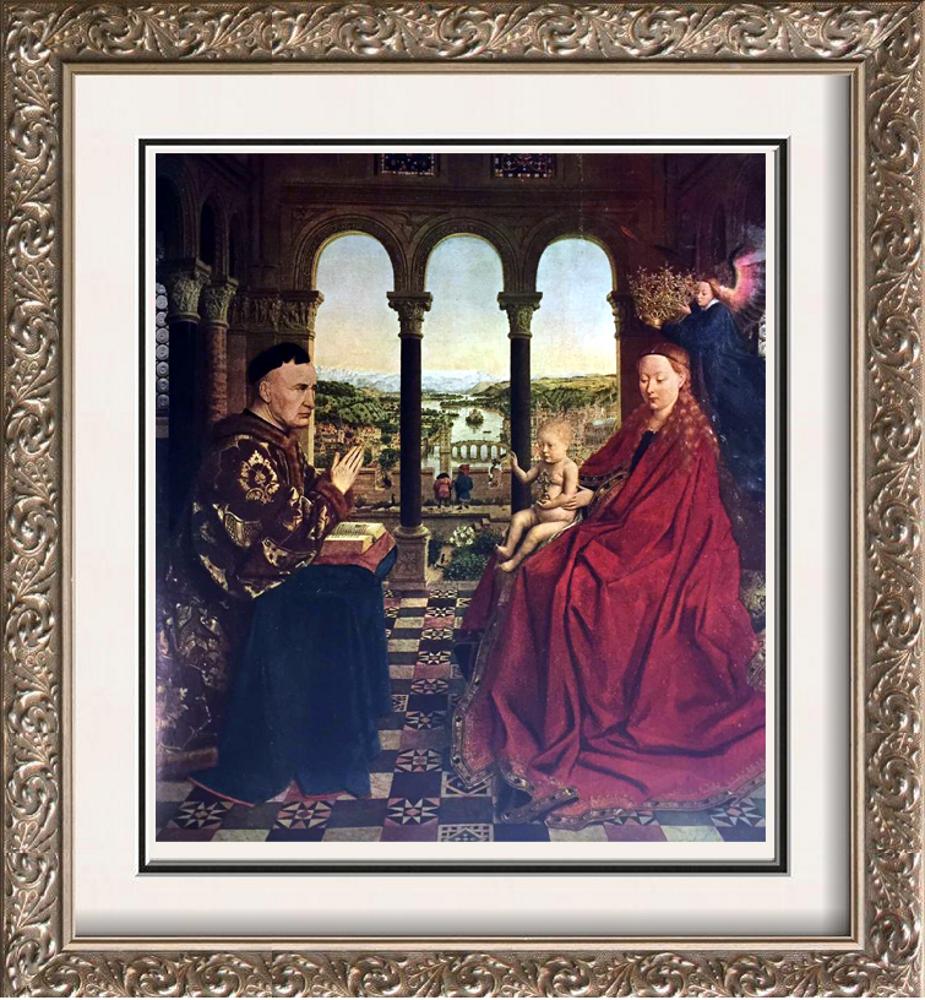 Masterpieces Jan Van Eycl: The Virgin and Chancellor Rolin c.1432 Fine Art Print from Museum Artist