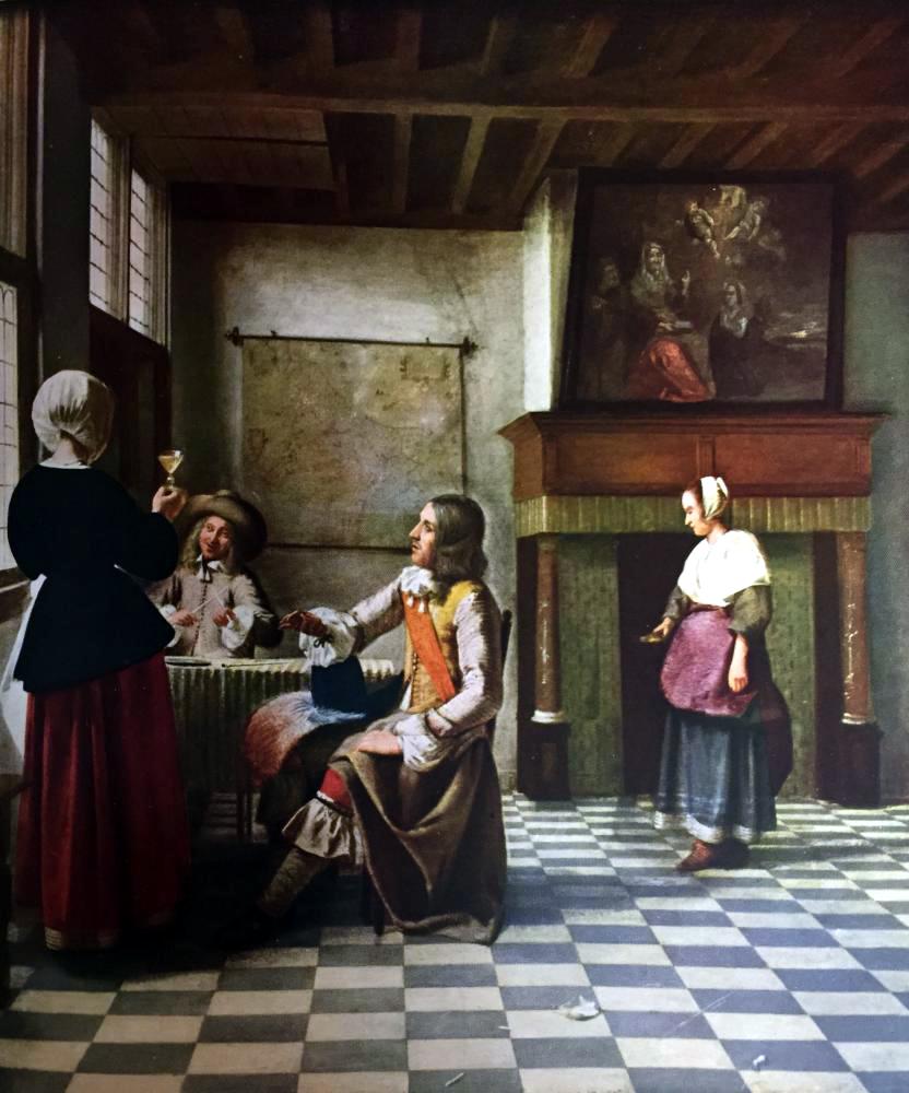 Masterpieces Peter de Hooch: Interior of a Dutch House c.1658 Fine Art Print from Museum Artist - Click Image to Close