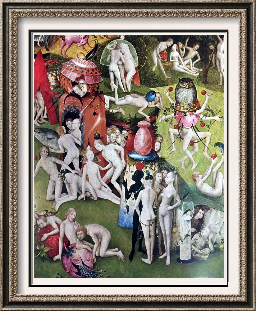 Great Paintings of the Nude Bosch: (Portions of) The Garden of Earthly Delights c.1500 Fine Art Print from Museum Artist