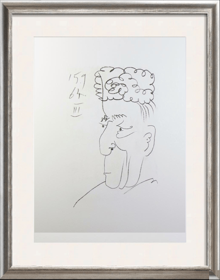 Pablo Picasso Portrait dated 15.9.64