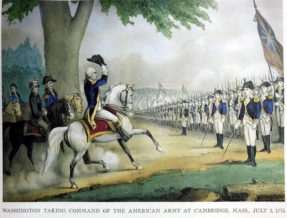 Washington Taking Command Of The American Army At Cambridge