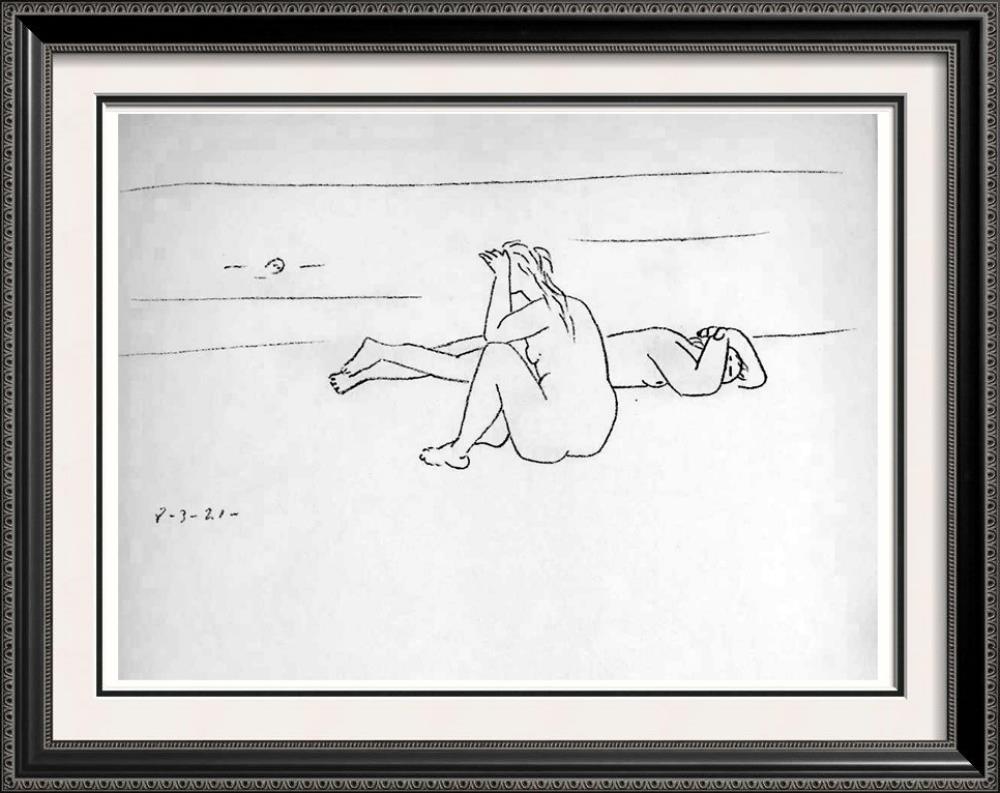 Pablo Picasso On the Beach I (Two Nudes) c. 1921 Fine Art Print from Museum Artist