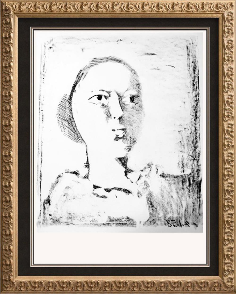Pablo Picasso Head of a Woman in Three-Quarters View c. 1953 Fine Art Print from Museum Artist
