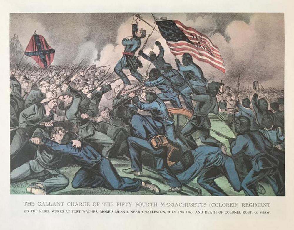 Civil War: The Gallant Charge Of The 54th Massachusetts Colored Regiment - Click Image to Close