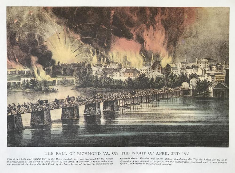 Civil War: The Fall Of Richmond Virginia On The Night Of April 2, 1865