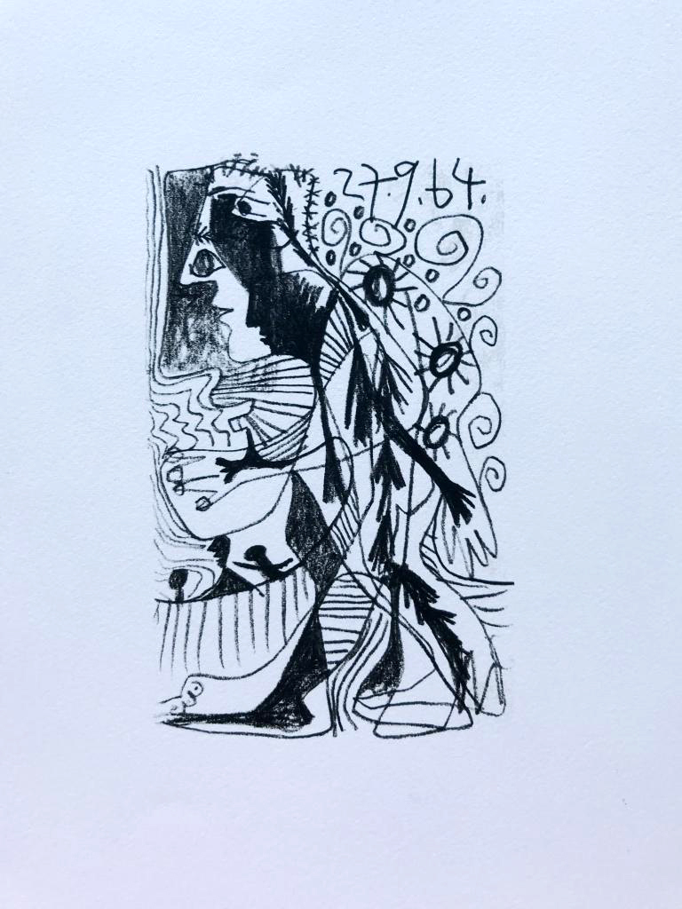Pablo Picasso Abstract Figure Lithograph on Arches Paper - Click Image to Close